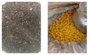 picture showing samples of spent catalysts used in different industries and processes and further utilised in the FIREFLY project for recycling